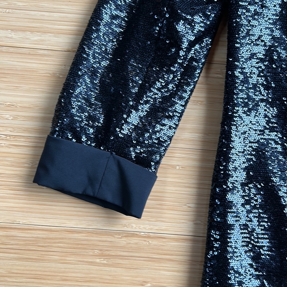 Sam Edelman Black Sequenced Jacket, Size Small - image 3